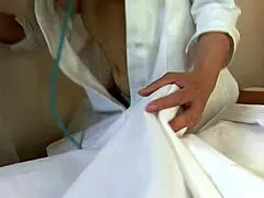 Threesome with Japan mom doctor in hospital bed 😍