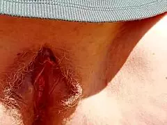 i see maturemons hairy pussy gapping so close i can almost smell her