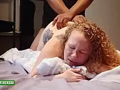 sexy submissive bbw milf lucky gurl kween bunny b gets pounded doggystyle. big black cock stretches her pussy hard