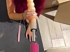my machine uses huge dildo on teen cat girl