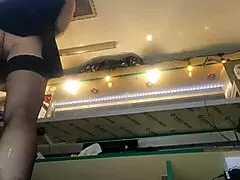 Sexy Milf With Long Legs And Big Pussy Lips Upskirt At Work?