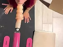 my machine uses huge dildo on teen cat girl