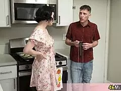 Beautiful french stepmom plays fetish games with me