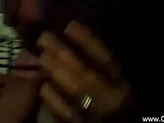 Nighttime amateur blowjob and handjob in italian mature couple's homemade session