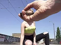 german scout rough anal casting with amateur bitch coco de wit