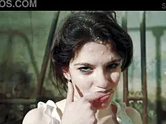 Gang bang Sara Bell in the farm with anal DP and cum eating