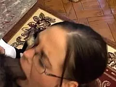 White milf sucking big black cock