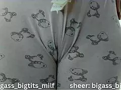 Does this latina milf's cameltoe tease you as she spreads her tight pussy and big clit for a wet solo show?