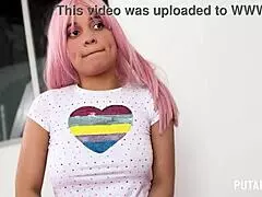 Digna morales, venezuelan big tits babe, fucks hard with torbe in interracial action.