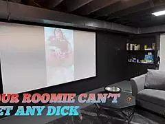 our roomie cant get any dick