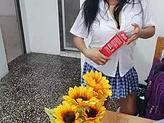 Fake Student Masturbates With Dildo In Short Skirt!