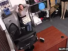 Blonde Shoplyfter Scarlett Fall Banged Hard By Pervy Security Officer