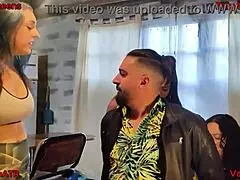 we tied him & took turns using him, the ebony latina group laughs