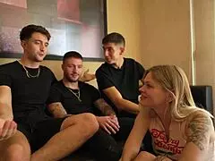 Her Boyfriend Lent Her to Us Because His Dream Was to Make a Wild Gangbang - Sammm Next Door