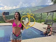 Salome Gil - Hot Latina Milf Turns A Photoshoot Into Steamy Pool Sex With Spanish Photographer