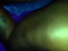 Ebony amateur rides in lingerie before pounding