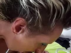 Can a German milf prostitute like Sandra handle this intense blowjob challenge?