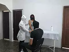 Perverted doctor fucks female patient while husband waits outside.