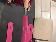 My sex machine fucks deep throat with huge dildo teen 18+ cat girl sucking sex toy hardcore fetish blowjob.