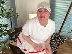 in my new crazy outfit hot private moments with masturbation and toys