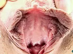 huge sex toy head makes mature asian woman cum on clit first time then creampie