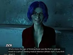 stranded in space, hot blue haired milf date night 😏