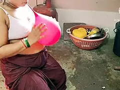 Indian Desi Bhabhi Bent Over Doggystyle Fucking Neighbour Boys Hard!