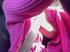 artemisia love flashes tits on car ride