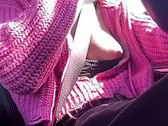 artemisia love flashes tits on car ride