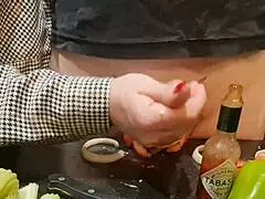 extreme dick torment in the kitchen, cooking cock episode one.