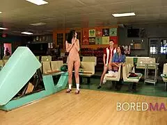 Stepmom And Stepdaughter Free Use And Bowl At The Same Time!