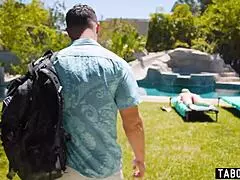 pool service worker seth serves curvy latina milf lexi luna