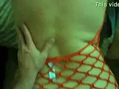 Fishnets and Fat Ass in Brooklyn - Fucking Milf with Cumshot on Tits