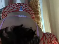Fishnets and Fat Ass in Brooklyn - Fucking Milf with Cumshot on Tits
