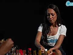 i poured hot sauce on my petite milf pussy lips for the bbc challenge