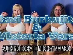 Two grannies, Victoria Vera and Mavi Burbujita, are draining that big cock! 😍