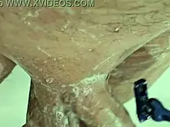 shaving his dick and balls right now