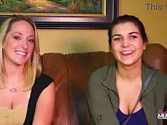 horny coed friends jennifer and vicky look for a tasty cum halloween treat