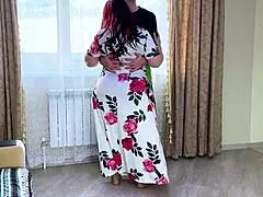 Stepmom and stepsons romantic evening ended with sex