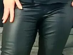 Mature Woman Loves Wearing Leather Compilation