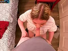 stepmom helps cum in the morning