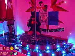 Playboy bunny says happy halloween on runway to beautiful chapina 😊