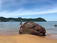 on the beach, a little 18+ spanish milf shares passionate kisses, a blowjob, and a cumshot