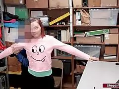 Redhead Shoplifter Fucked By An Officer
