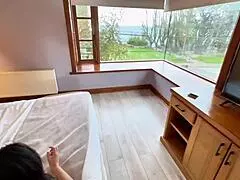 Chilean amateur couple travels south to hot springs with hotel stop for romantic encounter full video in red and sheer