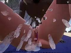 Wild Life Big Ass Big Tit Curvy White Milf Serenia Fucks First Big Black Dick Nero On Beach