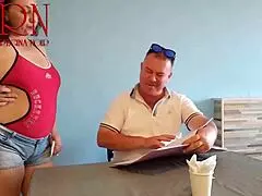 Naked waitress lets restaurant guest eat from her navel, so wild