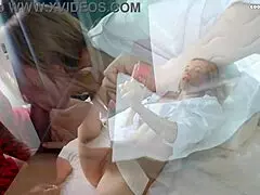 Sexy teen fucks with step daddy while mommy shops