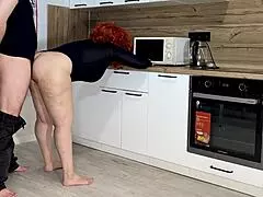 mature milf gave blowjob and allowed to move her thong to have anal sex