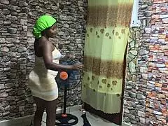 my neighbor finally fucked me after helping her retrieve her clothes from outside